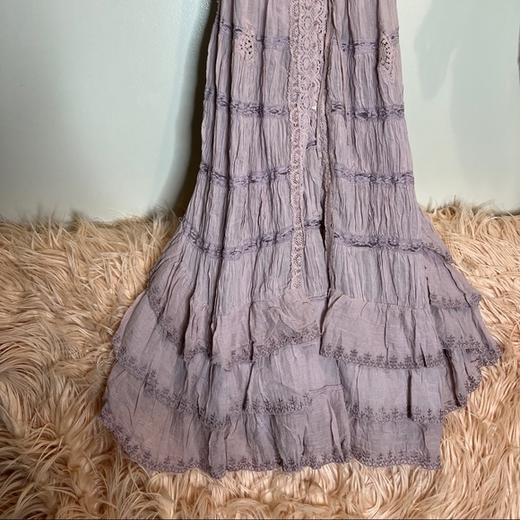 Free People Dolly Bodysuit lace crochet maxi Dress - Picture 7 of 9